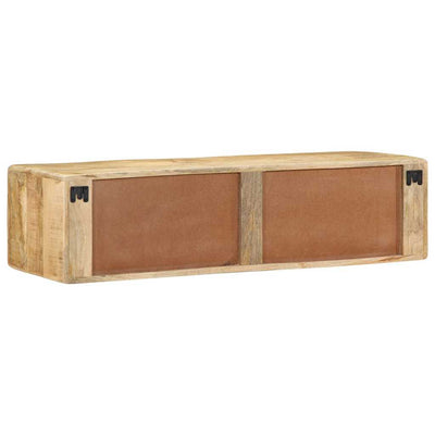 Seinä-TV-kaappi 100x32x25 cm Massiivipuuta Karkea Mango