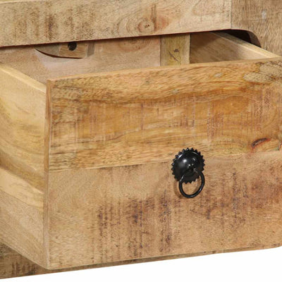 Seinä-TV-kaappi 100x32x25 cm Massiivipuuta Karkea Mango
