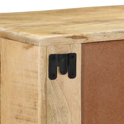 Seinä-TV-kaappi 100x32x25 cm Massiivipuuta Karkea Mango