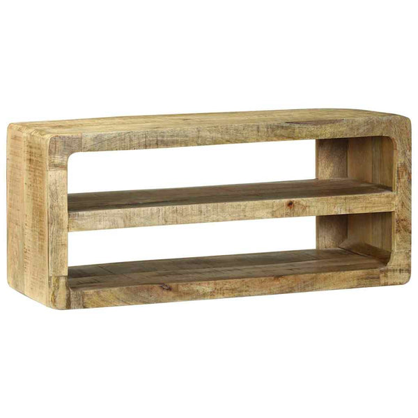 TV-kaappi hyllyllä Ruskea 80 x 32 x 36 cm Täysi Mangopuu