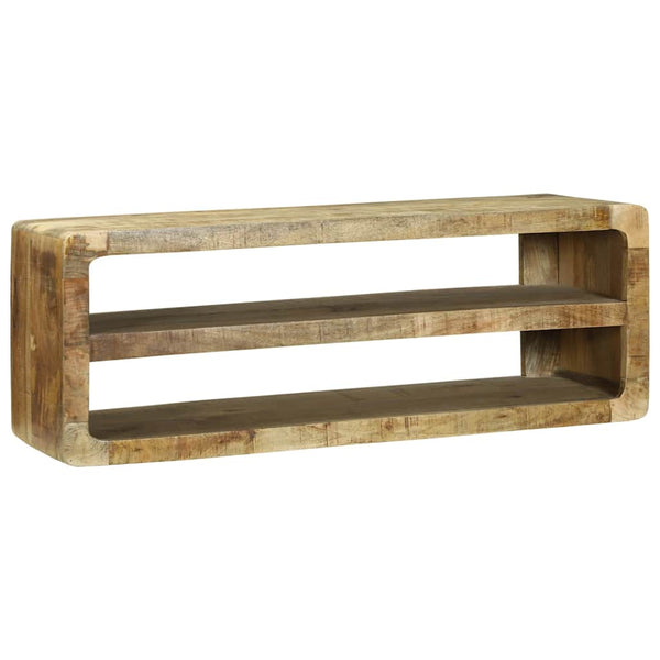 TV-kaappi hyllyllä Ruskea 100 x 32 x 36 cm Täysi Mangopuu