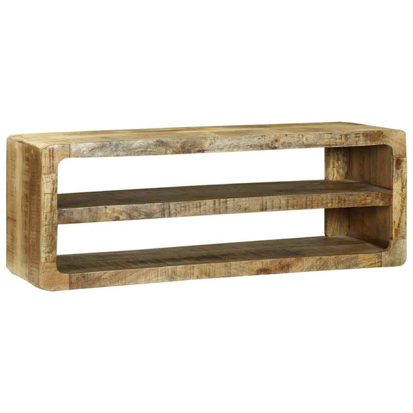 TV-kaappi hyllyllä Ruskea 100 x 32 x 36 cm Täysi Mangopuu