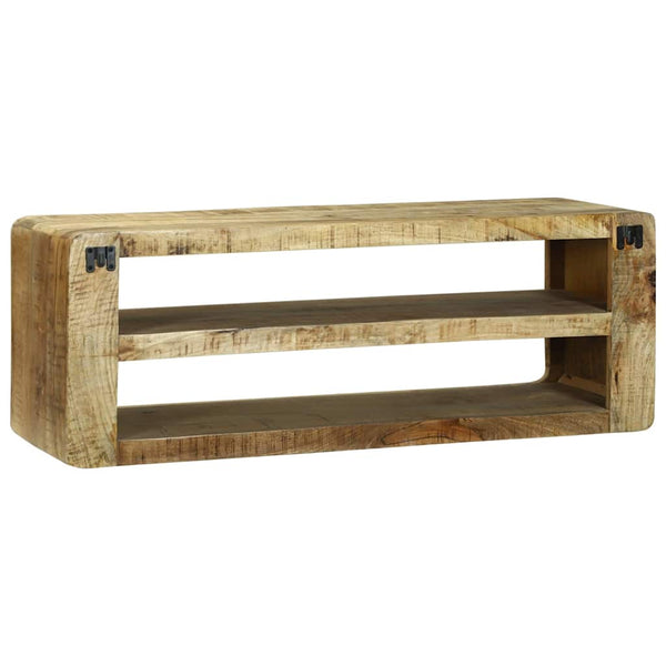 TV-kaappi hyllyllä Ruskea 100 x 32 x 36 cm Täysi Mangopuu