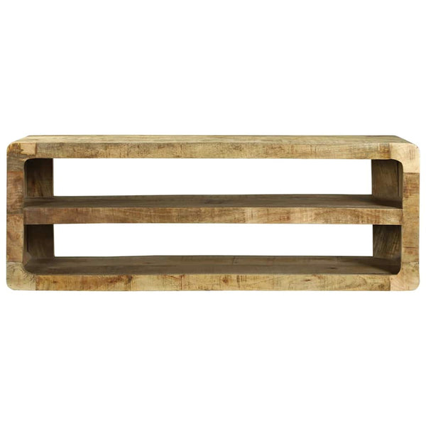 TV-kaappi hyllyllä Ruskea 100 x 32 x 36 cm Täysi Mangopuu
