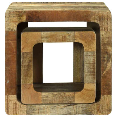 Ruskea tv-yksikkö Valencea 36x30x36cm (2 pcs karkea mangopuu)