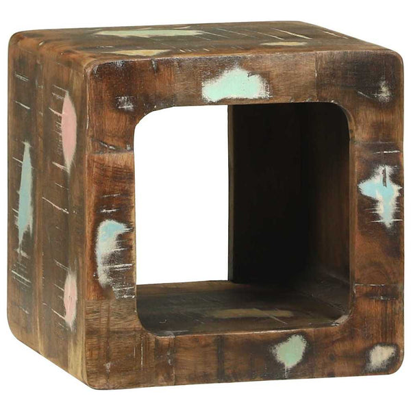 TV-yksikkö hyllyllä 2 pcs Monivärinen täysi uusiokäytetty puu