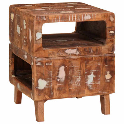 Monivärinen päättöpöydät hyllyllä Gerea (uusiokäytetty puu)