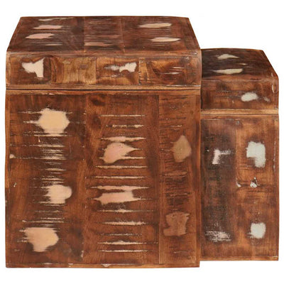 Monivärinen päättöpöydät Zaharie (uusiokäytetty puu)