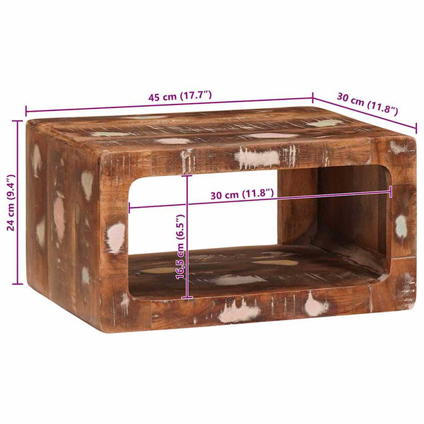 Yöpöydät 45 x 30 x 24 cm täysi uusiokäytetty puu