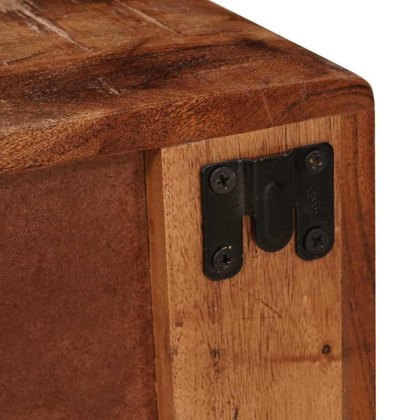 Seinälle kiinnitettävä yöpöytäkaappi hyllyllä Monivärinen