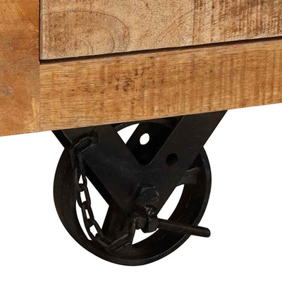 Sivukaappi Ruskea 70 x 38 x 63 cm täysi mangopuu