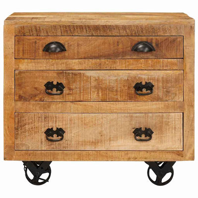 Sivukaappi Ruskea 70 x 38 x 63 cm täysi mangopuu