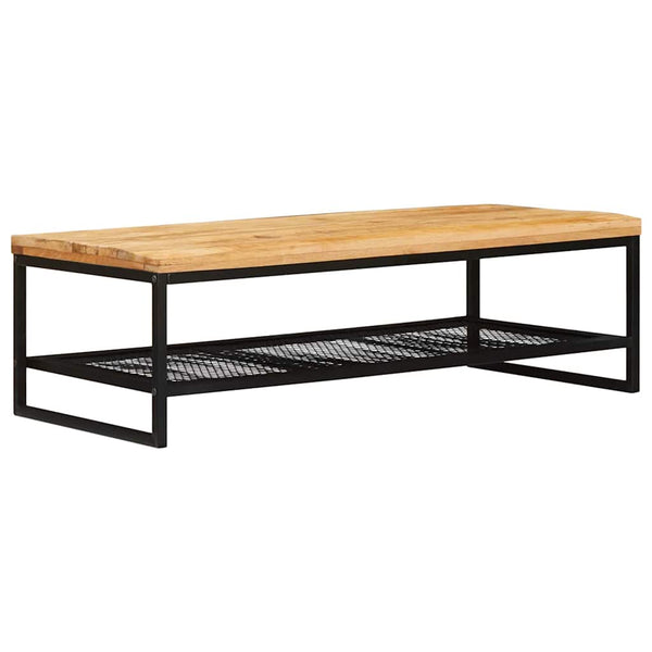 Sohvapöytä Ruskea ja musta 110 x 55 x 35 cm Kiinteä mango puu