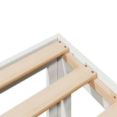 Valkoinen sängynrunko ilman patjaa Tuturiga 180x200cm (mänty)