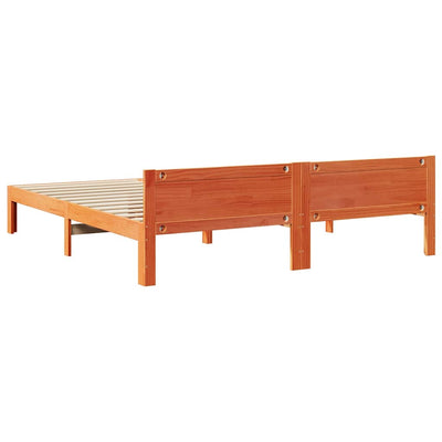 Sängynrunko ilman patjaa vahanruskea 180x200 cm täysi mänty
