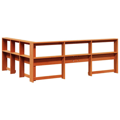 Vaharuskea kirjahyllyn pääty Calut 150cm (l-muotoinen, massiivipuumänty)