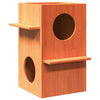 Cat House Wax Ruskea 43x43x60 cm Massiivipuumänty