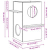 Ruskea cat house Mantho 43x43x60cm (massiivipuumänty)