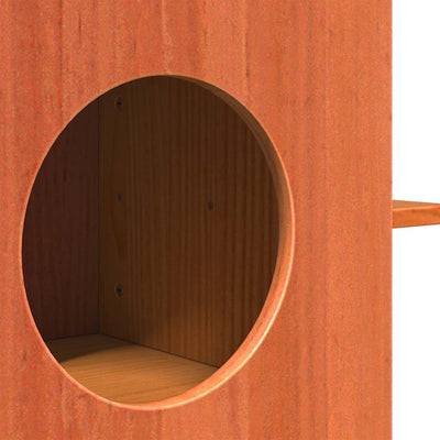 Cat House Wax Ruskea 51x35x30 cm Massiivipuumänty