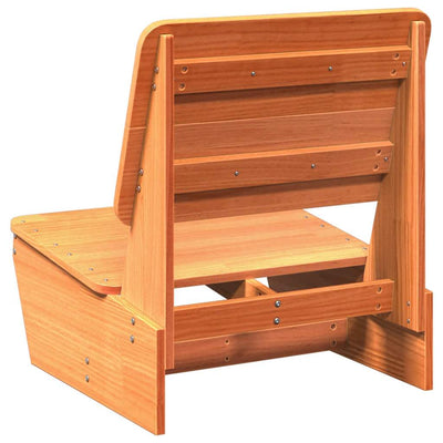 puutarhatuolit 2 kpl vahanruskea 60x64x70,5cm massiivipuu mänty