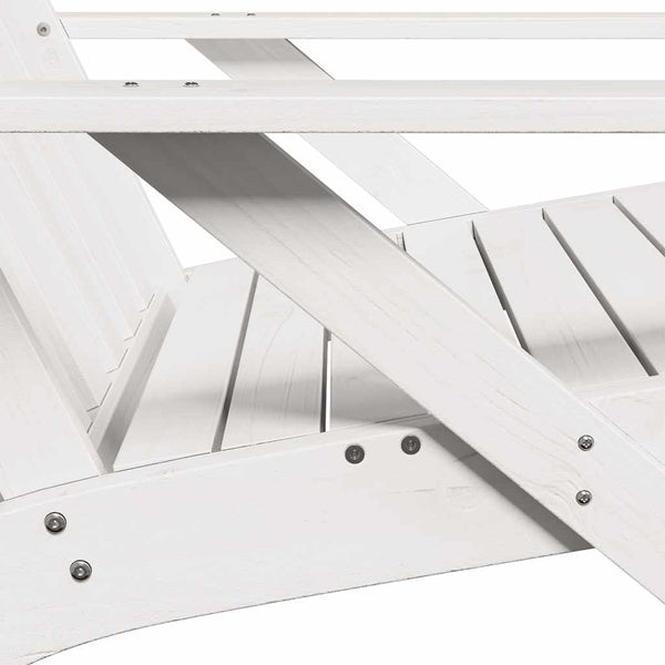 Valkoinen puutarha adirondack tuoli Antinea 75x77x77cm