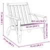 Puutarha adirondack tuoli valkoinen 75x77x77 cm