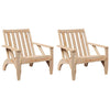 Puutarha adirondack tuolit 2 kpl 75x77x77 cm massiivipuumänty