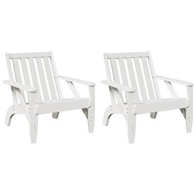 Puutarha adirondack tuolit 2 kpl valkoinen 75x77x77 cm