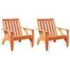 Puutarha adirondack tuolit 2 kpl vaha ruskea 75x77x77 cm