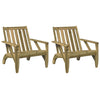 Puutarha adirondack tuolit 2kpl 75x77x77cm kyllästetty puumänty