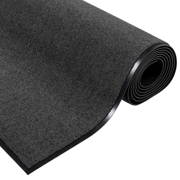 Ovenmatto Antrasiitti ja musta 120 x 300 cm Polyamidi ja PVC
