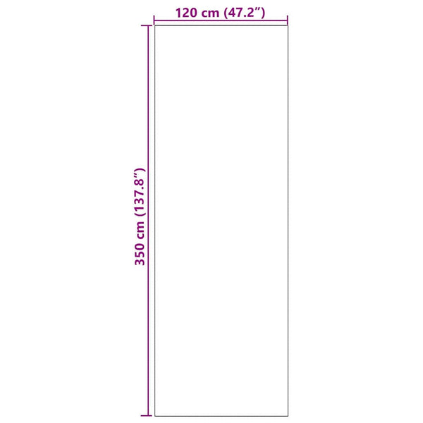 Ovenmatto Muut Ruskea ja musta 120 x 350 cm Polyamidi ja PVC