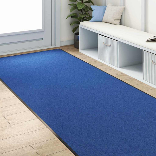 Ovenmatto Muut Sininen ja musta 120 x 250 cm Polyamidi ja PVC