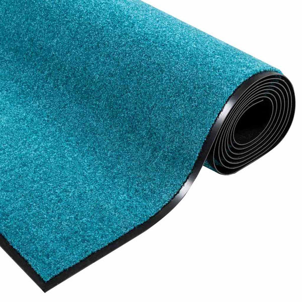 Ovenmatto Muut Syaaninen ja musta 120 x 300 cm Polyamidi ja PVC