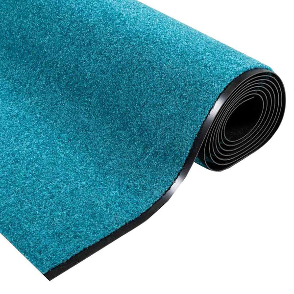 Ovenmatto Muut Syaaninen ja musta 120 x 400 cm Polyamidi ja PVC