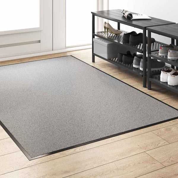 Ovenmatto Harmaa ja musta 120 x 180 cm Polypropeeni ja vinyyli