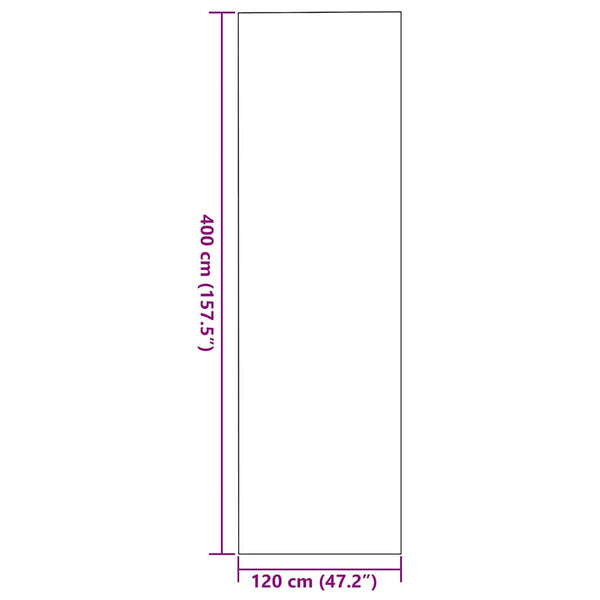 Ovenmatto Harmaa ja musta 120 x 400 cm Polypropeeni ja vinyyli