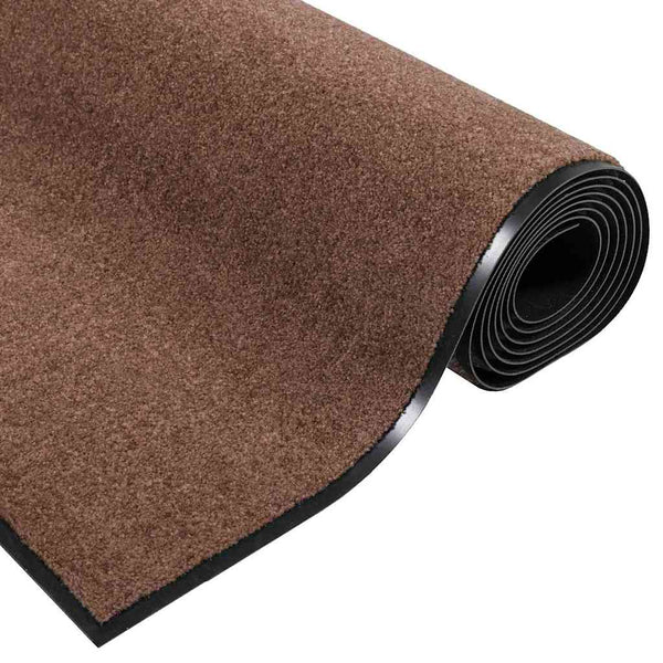 Ovenmatto Ruskea ja musta 120 x 250 cm Polypropeeni ja vinyyli