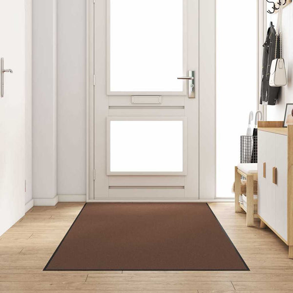 Ovenmatto Ruskea ja musta 120 x 250 cm Polypropeeni ja vinyyli