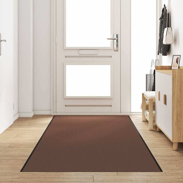 Ovenmatto Ruskea ja musta 120 x 350 cm Polypropeeni ja vinyyli