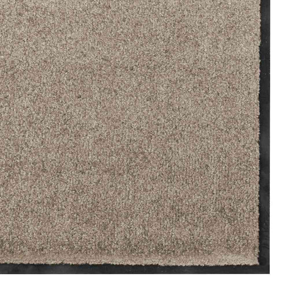 Ovenmatto Beige ja musta 120 x 300 cm Polypropeeni ja vinyyli