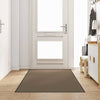 Ovenmatto Beige ja musta 120 x 300 cm Polypropeeni ja vinyyli