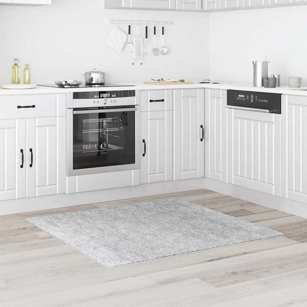 Liukumaton Shaggy Matto Harmaa 120 x 120 cm PP