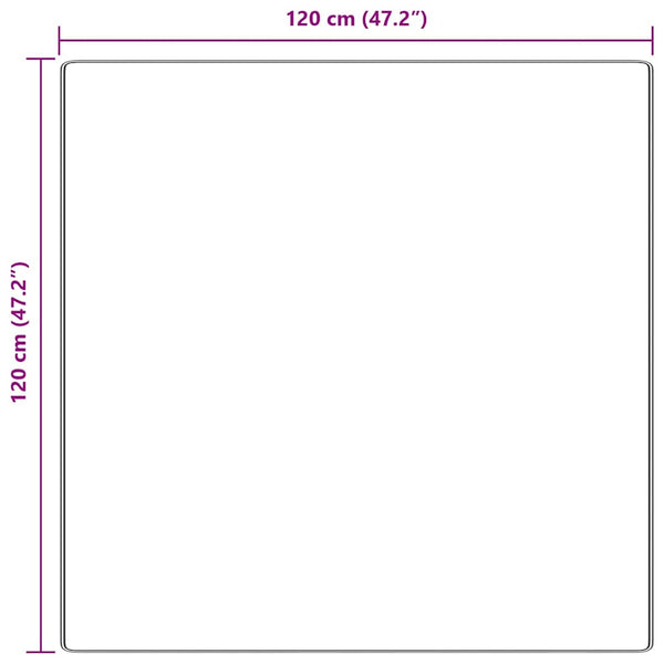 Liukumaton Shaggy Matto Harmaa 120 x 120 cm PP