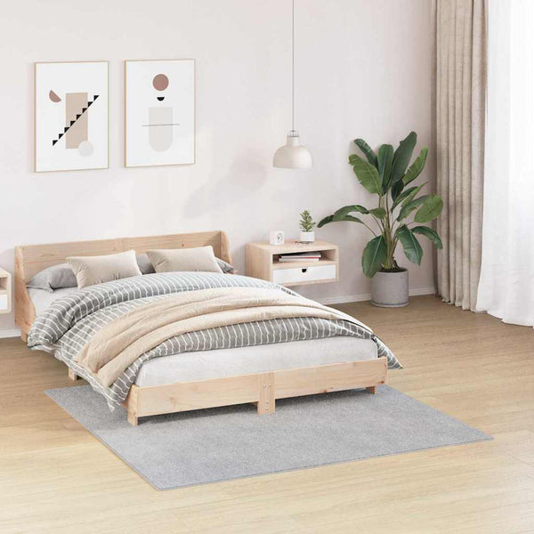 Liukumaton Shaggy Matto Harmaa 160 x 160 cm PP