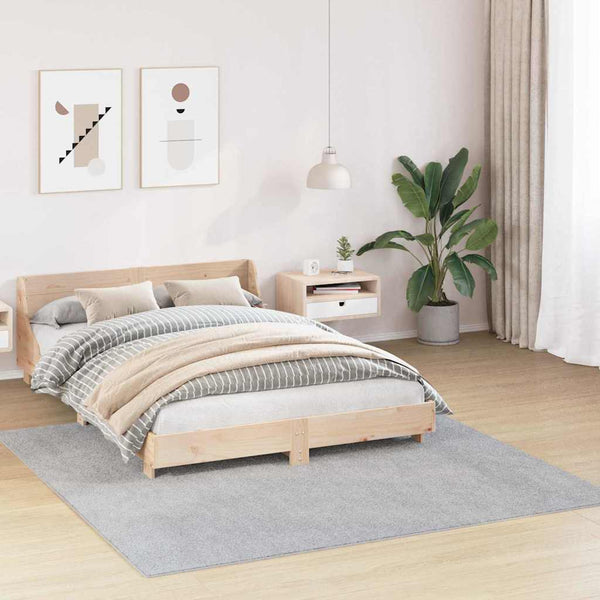 Liukumaton Shaggy Matto Harmaa 200 x 200 cm PP