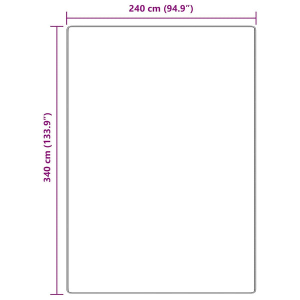 Liukumaton Shaggy Matto Harmaa 240 x 340 cm PP