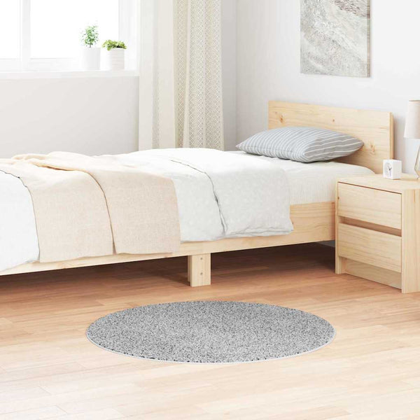 Liukumaton Shaggy Matto Harmaa 90 x 90 cm PP