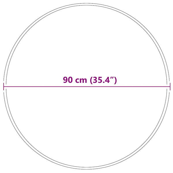 Liukumaton Shaggy Matto Harmaa 90 x 90 cm PP