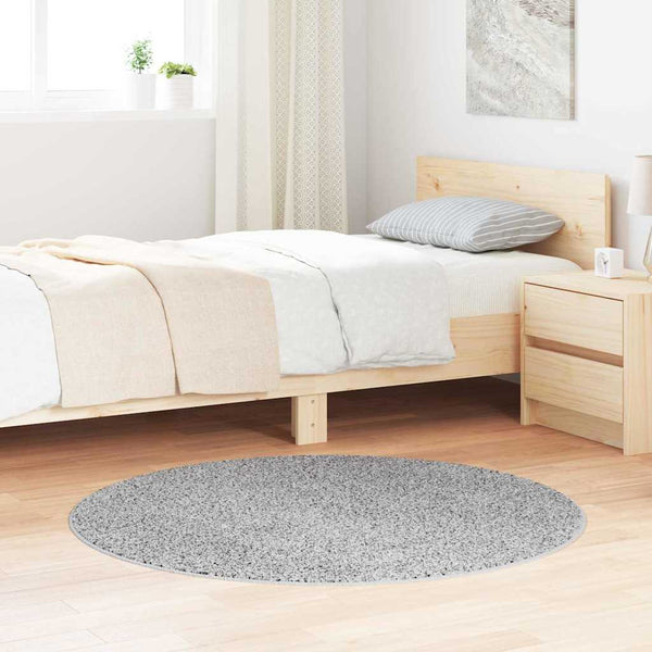 Liukumaton Shaggy Matto Harmaa 120 x 120 cm PP